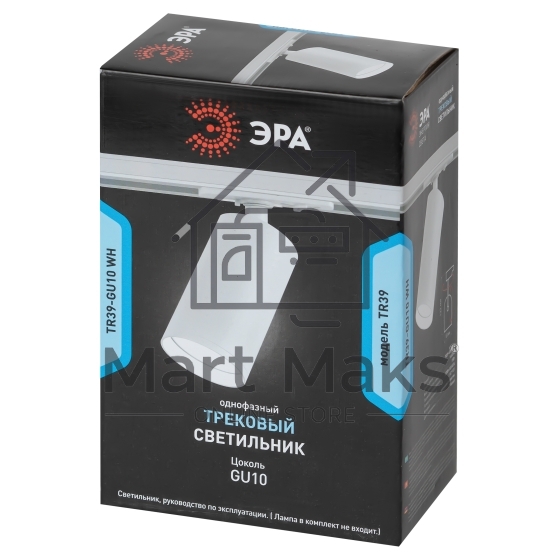 Трековый светильник однофазный ЭРА TR39-GU10 WH под лампу MR16 белый