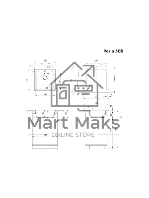 Кухонная мойка Maunfeld Perla 505 MFQS-505LBG светло-бежевый