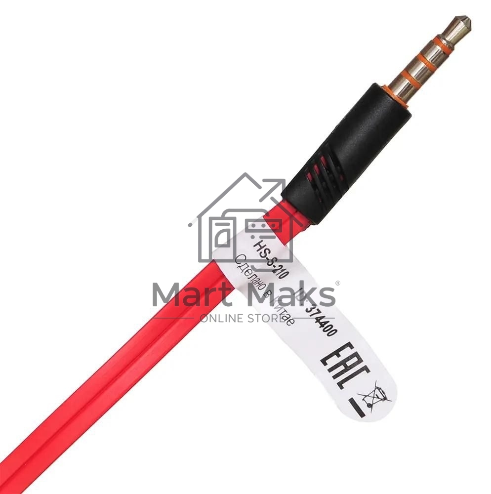 Проводные наушники Oklick HS-S-210 красный, внутриканальные, Jack 3.5 мм