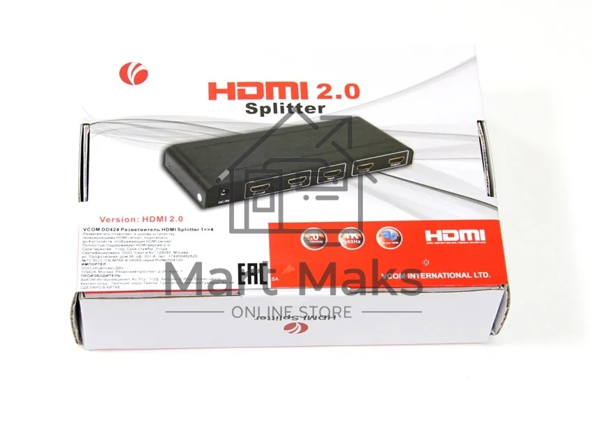 Разветвитель HDMI 1X4 DD424 VCOM
