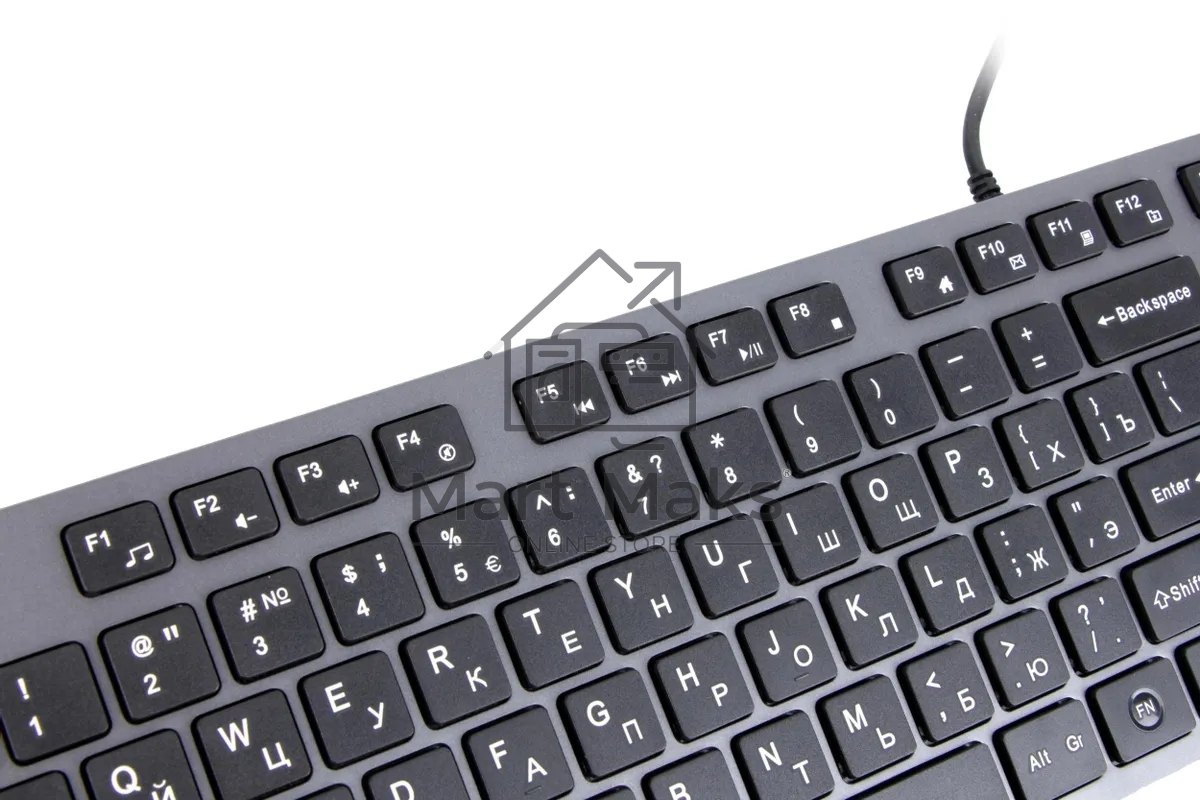 Клавиатура A4Tech KV-300H серый/черный USB slim