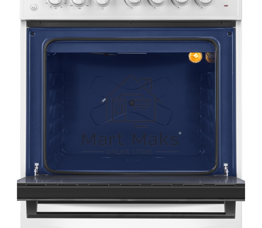 Плита комбинированная Maunfeld MGC60ECW04 белый, газовых конфорок 4 шт, духовка электрическая 65 л, 60 см x 88 см x 65 см