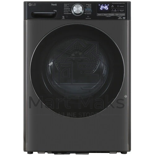 Сушильная машина LG DC10V9V9P черный, 10 кг, сушка - тепловой насос, программ - 14, 60 x 85 x 66 см