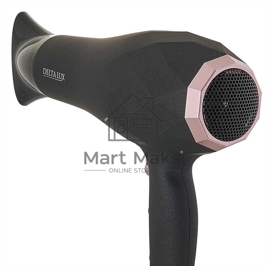 Фен Delta LUX DL-0941 черный с розовым