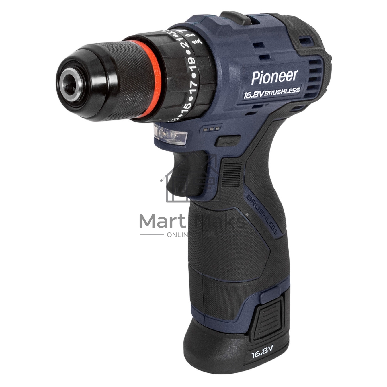 Шуруповерт аккумуляторный PIONEER CID-E1602BL-22C черный, синий