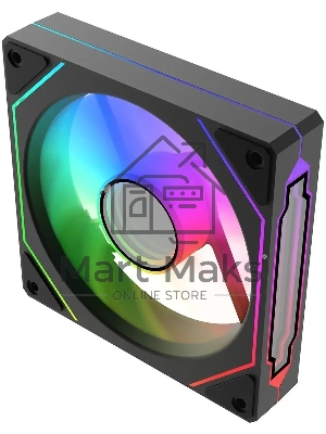 Вентилятор для корпуса Bloody CF-12 LCD ARGb 120х120x25 черный 4-pin 32дБ (упак.:1шт) (CF-12-ARGb120-BK) Ret