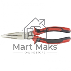Длинногубцы Matrix 17424 NICKEL 200 мм, изогнутые никелированные, двухкомпонентные рукоятки
