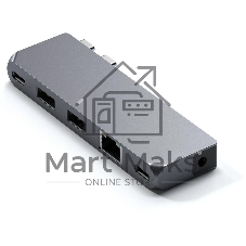 Док-станция Satechi ST-UCPHMIM, USB Type-C, USB 3.0/USB Type-C/RJ-45/Mini jack, USB