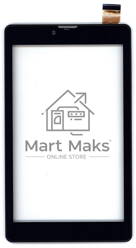 Сенсорное стекло (тачскрин) для Irbis TZ738, черное с рамкой