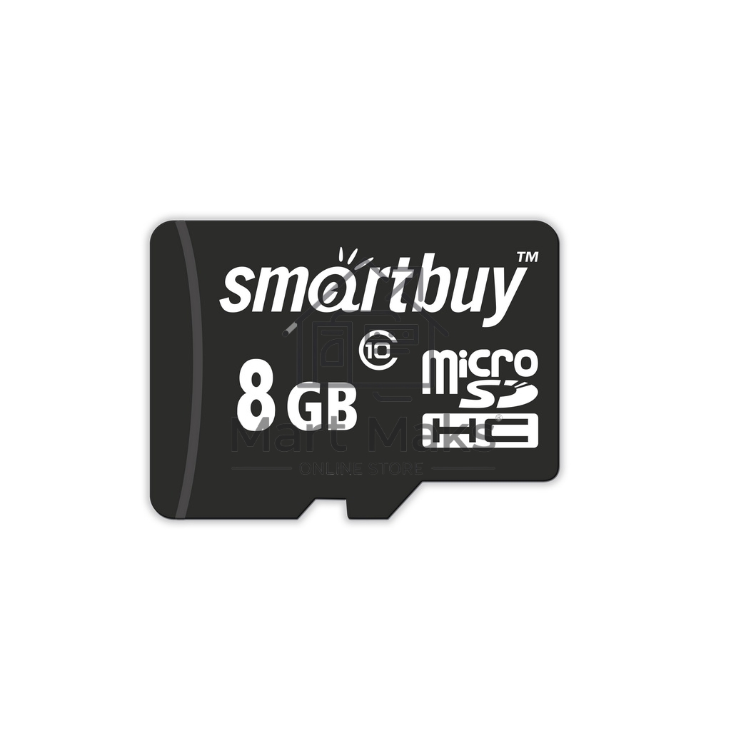 Флеш карта microSD 8GB Smartbuy microSDHC Class 10 (SD адаптер)