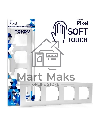 Рамка TOKOV ELECTRIC TKE-PX-RM4-C34 4-м Pixel универс. айс
