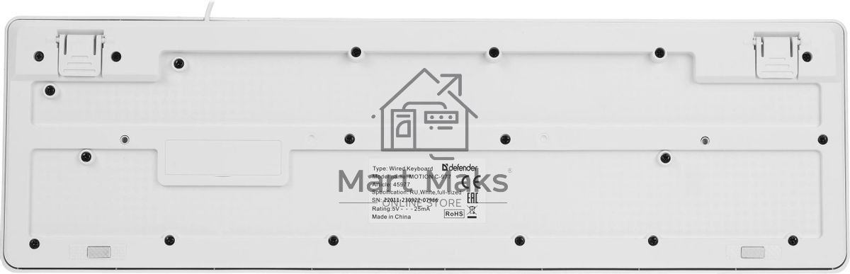 Комплект клавиатура + мышка Defender LINE MOTION C-977 RU белый