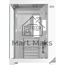 Корпус без блока питания PCCooler C3T700 WH, Midi-Tower, TG, no fans, 1xUSB-A 3.0 + 1xUSB-A 2.0 + 1xUSB-C, ATX, mATX, mITX белый