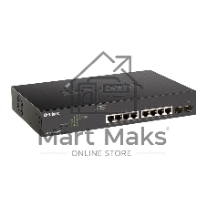 Коммутатор D-Link DGS-1100-10MPV2/A3A, 8×1 Гбит/с + 2×1 Гбит/с SFP, настраиваемый