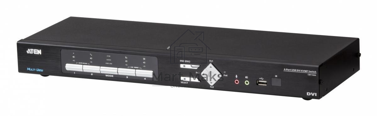 Переключатель KVM 4 портовый ATEN 4-Port USB DVI Multi-View KVMP Switch
