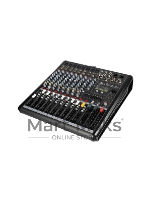 Микшер INTREND ITMIX-8-2 аналоговый, 12 входов (8 аналоговых, 1 стерео, 2 USB), 2 группы, эффекты