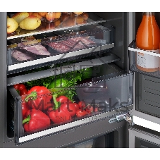 Холодильник Weissgauff WRK 2000 Total NoFrost Inverter нержавеющая сталь двухкамерный 240/95л морозилка снизу