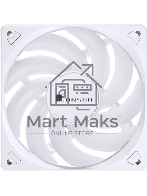 Вентилятор для корпуса JONSBO SL-120CW (120x120x25мм, 4-pin PWM, FRGb, 59.48CFM, 32.0dBA, 1500RPM, белый)