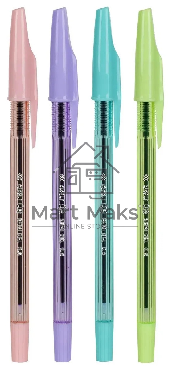 Набор ручек шариковых Deli Think EQ8C-BK, черные чернила (12шт), линия 0.5мм