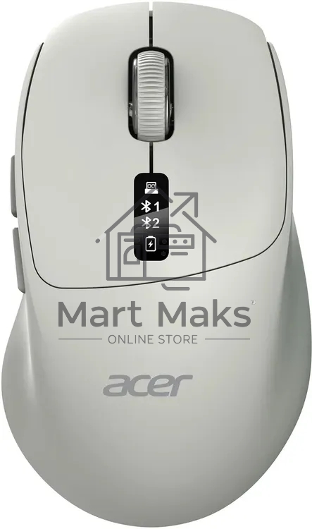 Мышь Acer OMR503 светло-серый оптическая 3200dpi silent беспров. BT/Radio USB 4but (ZL.MCE11.01C)