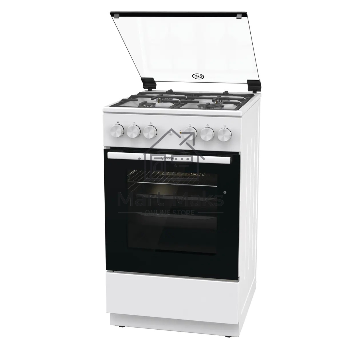 Плита комбинированная Gorenje GK5A41WF белый, конфорок 4 шт, духовка 62 л, 50 см x 85 см x 59.4 см