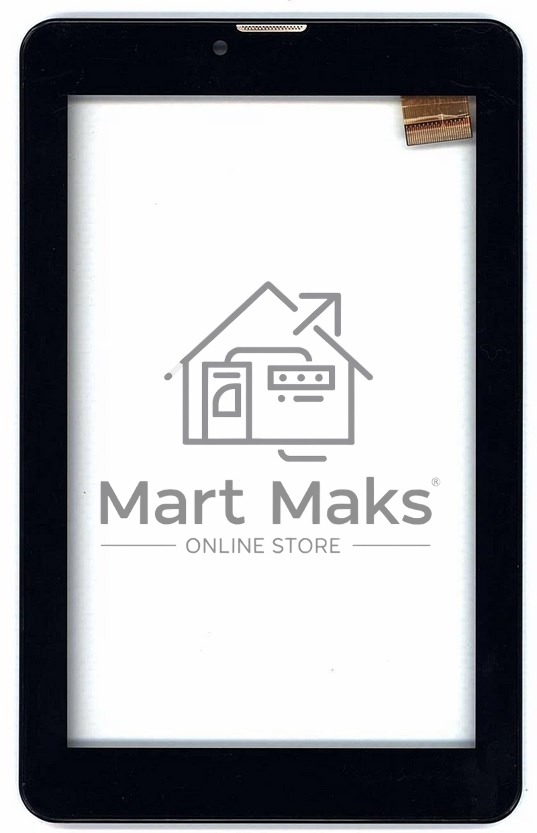 Сенсорное стекло (тачскрин) для Irbis TZ742, черное с рамкой