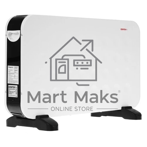 Конвектор Centek CT-6125 белый/черный, 750/1250/2000 Вт, 25 м2, механический термостат