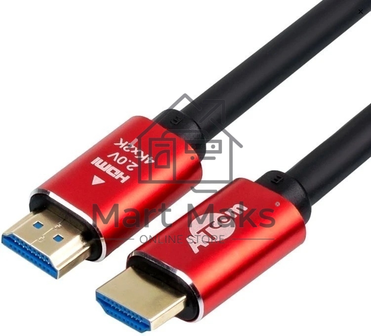 Кабель ATCOM АТ5942 HDMI 3М (Red/Gold, в пакете) VER 2.0