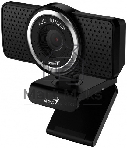 Веб-камера Genius ECam 8000 черная черный new package, 1080p Full HD, Mic, 360°, универсальное мониторное крепление, гнездо для штатива