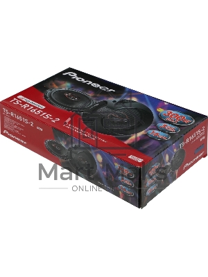 Колонки автомобильные Pioneer TS-R1651S-2 (без решетки) 300Вт 90дБ 4Ом 14.24см (6дюйм) (ком.:2кол.) коаксиальные трехполосные