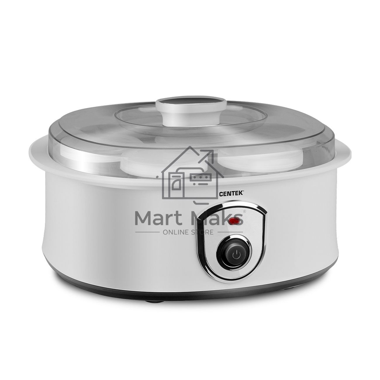 Йогуртница Centek CT-1442 15 Вт, 200 мл, емкостей - 7 шт, материал баночек - стекло, белый