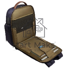Рюкзак мужской Piquadro Brief2 CA4439BR2BM/BLUCU темно-синий/коричневый нейлон/натур.кожа