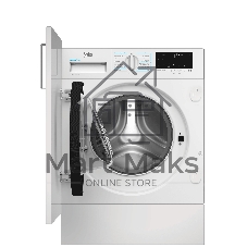 Стиральная машина встраиваемая Beko BI3DBT8841W белый, загрузка фронтальная 8 кг, 1400 об/мин, класс A
