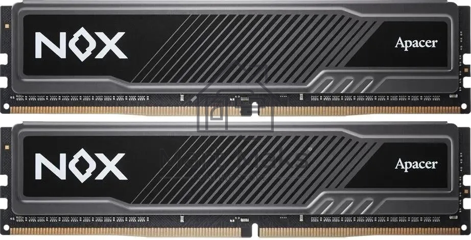 Оперативная память Apacer Nox, DDR4, 16GB (2x8GB), 3600MHz, CL18, UDIMM, с радиатором, серый