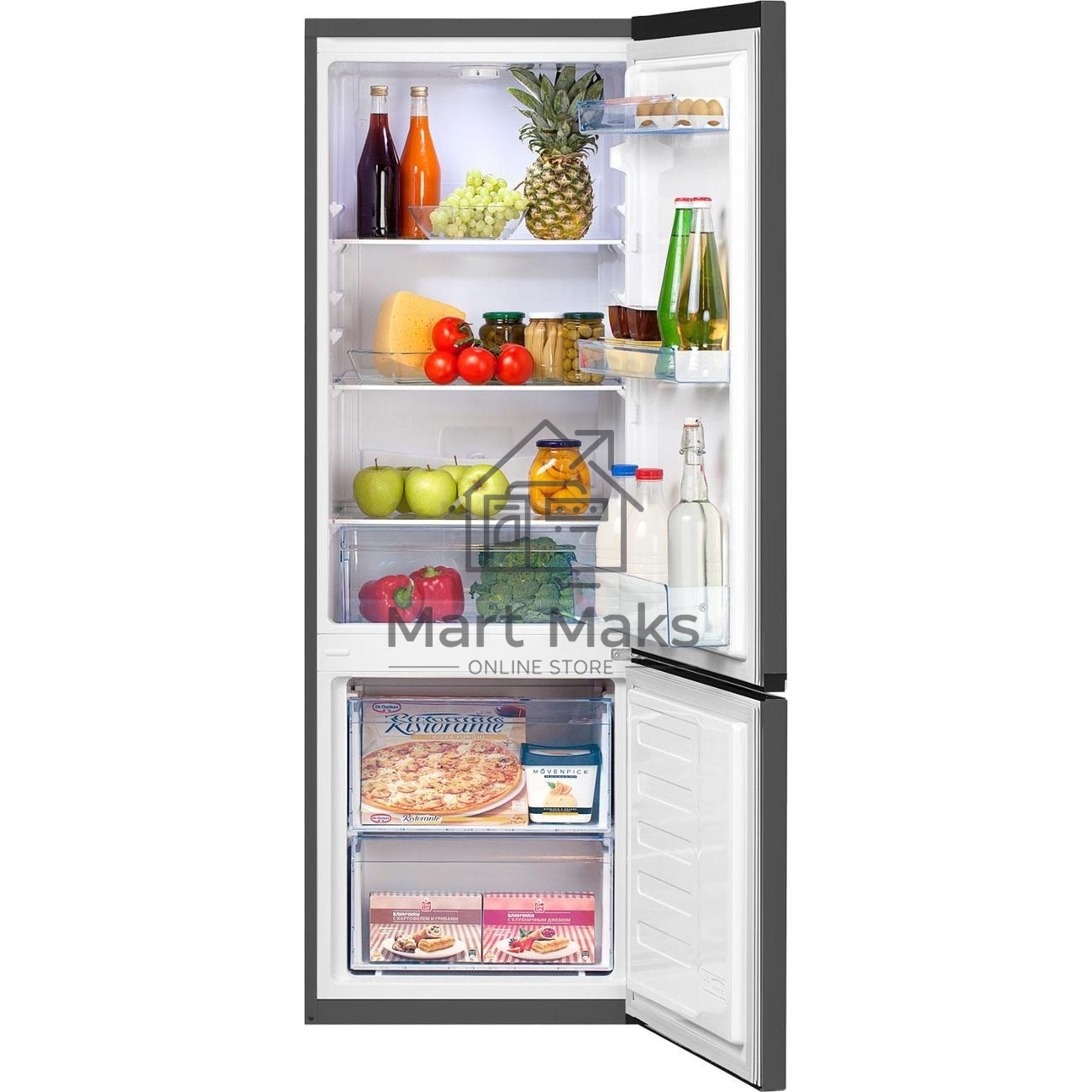 Холодильник Beko B1RCSK251G серый двухкамерный 175/65 л морозилка снизу, капельная система