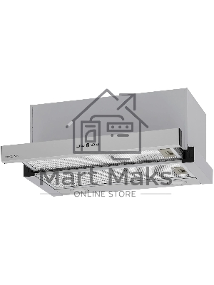 Вытяжка встраиваемая Krona Kamilla T Power 600 inox нержавеющая сталь, 60 см, 1300 куб. м/ч, 61 дБ