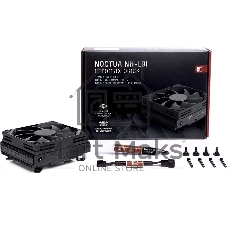 Кулер для процессора Noctua NH-L9i chromax черный, 92 мм, медь, 2500 об/мин, 23.6 дБ, 4 pin PWM, 95 Вт, высота 37 мм