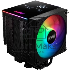 Кулер для процессора ADATA XPG MAESTRO PLUS 62DA черный, 2x120 мм, алюминий/медь, 800-1800 об/мин, 22 дБ, 4 pin PWM, ARGB, 250 Вт, высота 160 мм, ЖК-дисплей Кулер для процессора ADATA XPG MAESTRO PLUS 62DA черный, 2x120 мм, алюминий/медь, 800-1800 об/мин, 22 дБ, 4 pin PWM, ARGB, 250 Вт, высота 160 мм, ЖК-дисплей