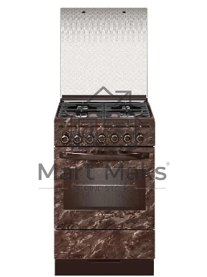 Плита комбинированная Gefest ПГЭ 5302-03 0054 коричневый, конфорок 4 шт, духовка 55 л, 50 см x 85 см x 58.5 см