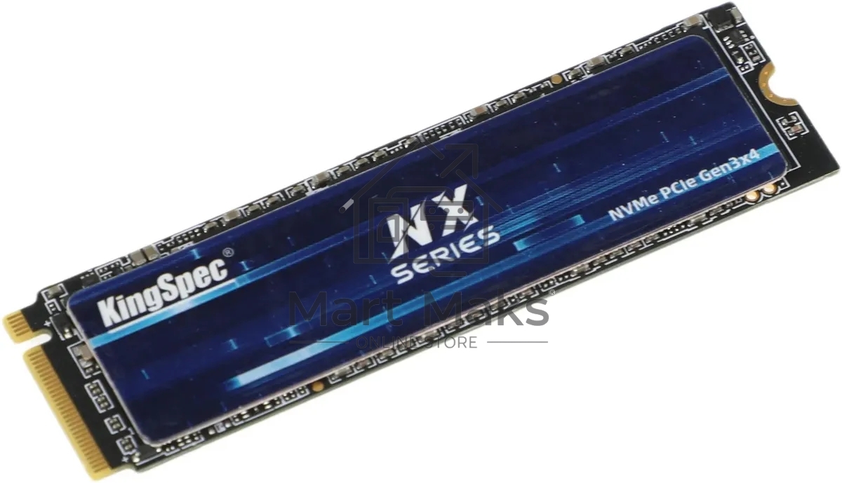 Накопитель SSD KingSpec NX-512, 512Gb, PCIe 3.0 x4, M.2 2280, NVMe, R/W 3400/3100