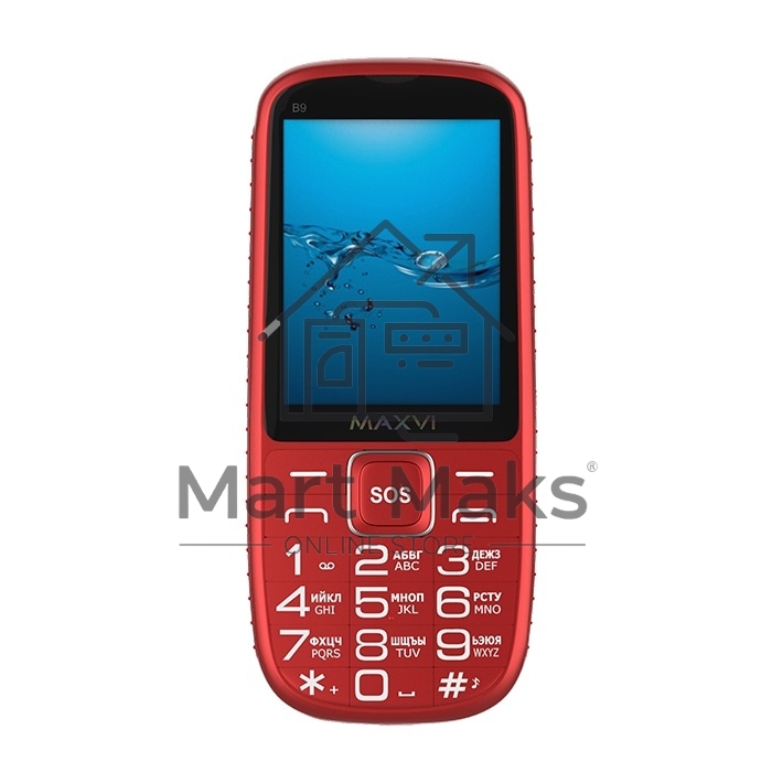 Мобильный телефон Maxvi B9 красный