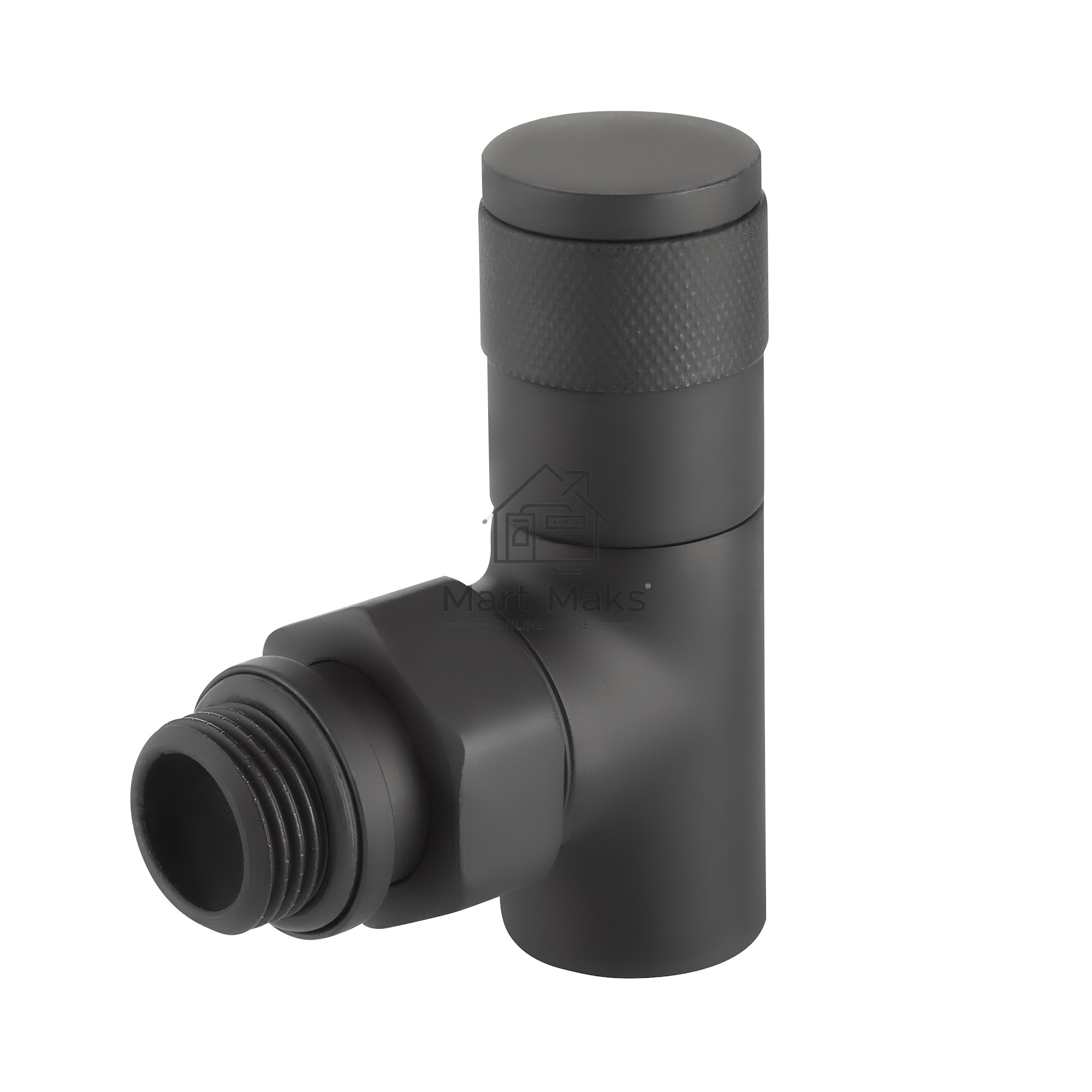 Набор дизайн-вентилей PIANO, угловой черный 1/2