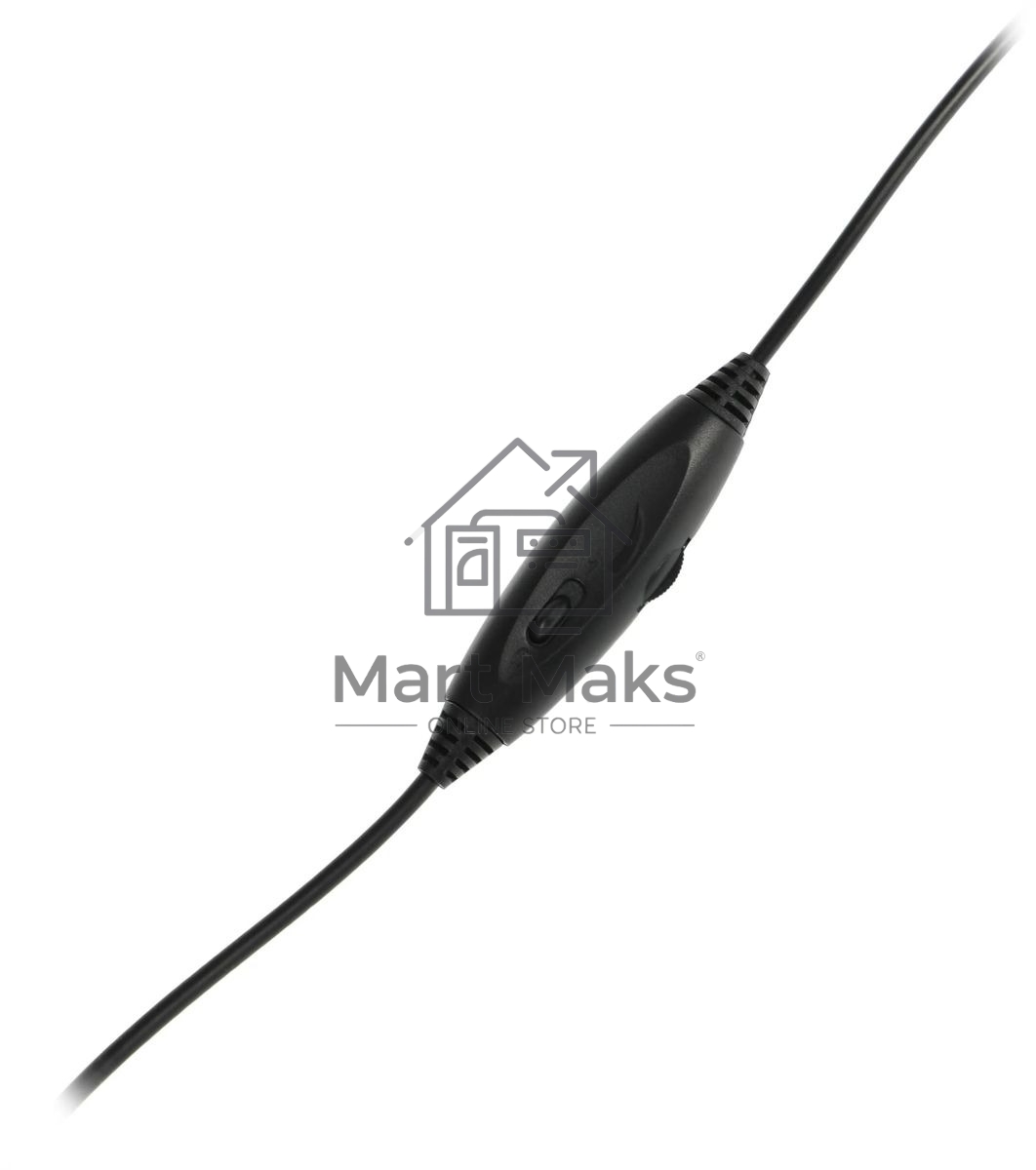 Гарнитура проводная с микрофоном A4Tech HU-7P черный 2м накладные USB оголовье