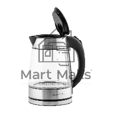 Чайник электрический Galaxy Line GL 0561, стекло, 2200 Вт, 1.7 л, многоцветная LED-подсветка, съемный фильтр, корпус из термостойкого стекла
