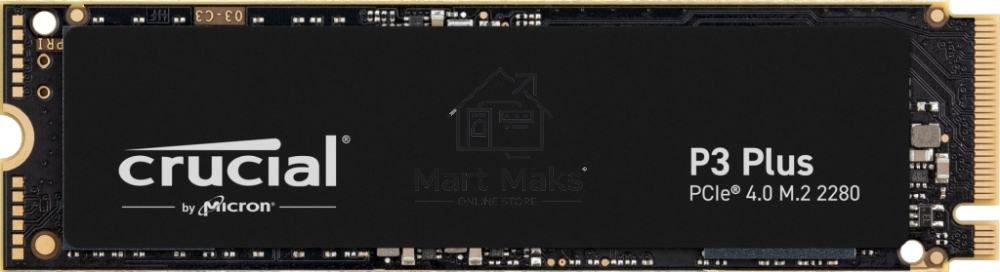 Накопитель SSD Crucial P3+, 500Gb, PCIe 4.0 x4, M.2 2280, NVMe, R/W 4700/1900 OEM