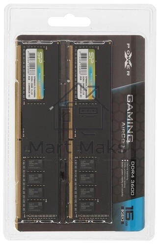 Оперативная память Silicon Power XPower AirCool, DDR4, 16GB (2x8GB), 3600MHz, CL18, DIMM, OEM