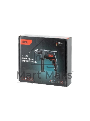 Дрель Deli DE-CZ13-1E, 680Вт, сетевая, ударная