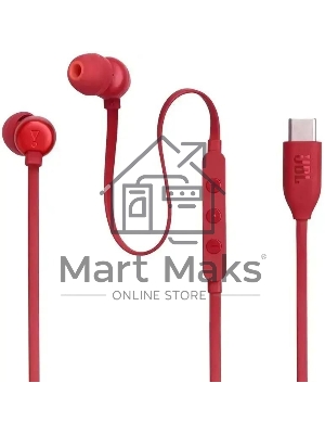 Наушники JBL Tune 310C USB Type-C внутриканальные красный