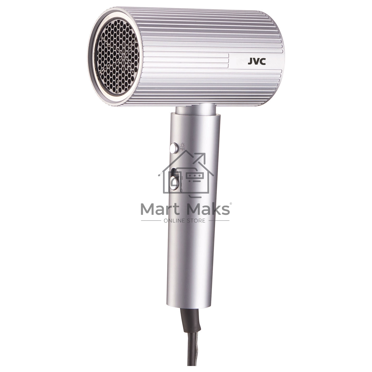 Фен JVC JHD012 1800 Вт, серебристый