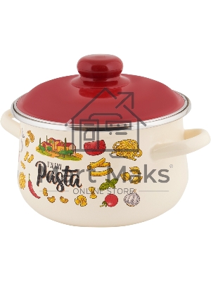 Кастрюля Appetite 1с47я Pasta ITALIAN с крышкой, эмалированная сталь, конич. 5,5 л